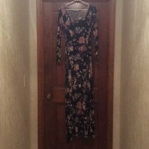 Black floral maxi dress